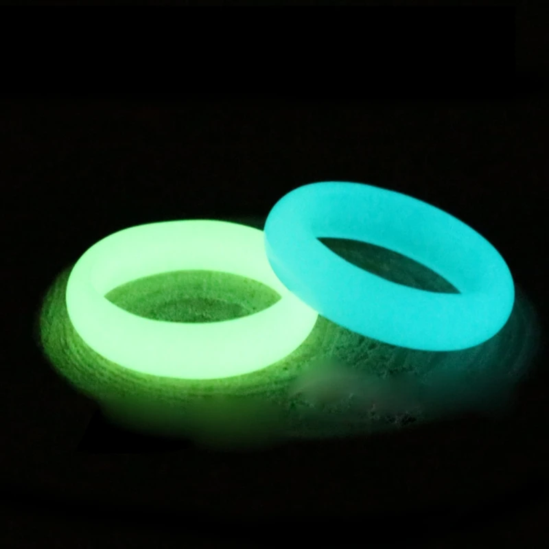 8 Millimetri Di Larghezza Raramente Naturale Fluorite Pietra Luminosa Glow In Dark Anello Gioielleria Raffinata