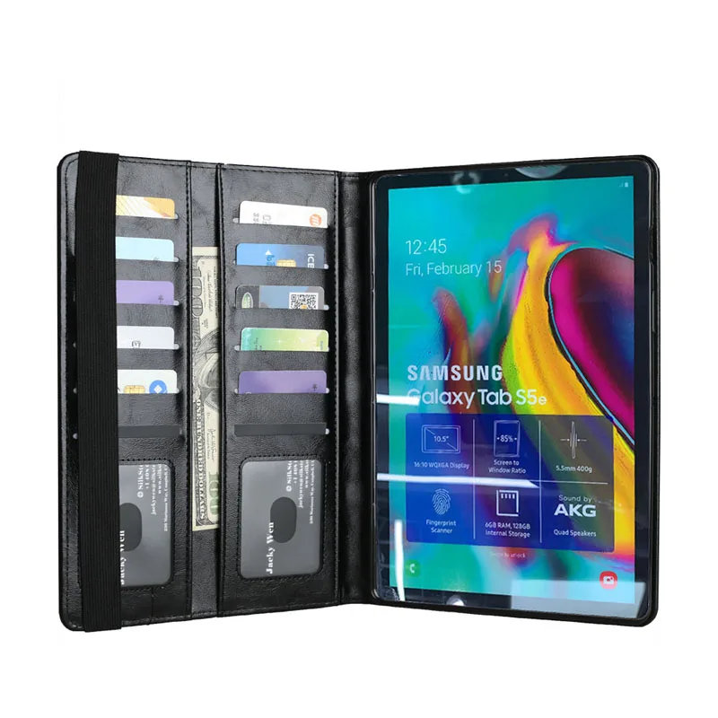 For Samsung Tab SM-T725 Retro Book Leaher Case Multi Flip Wallet Stand Smart Cover for Samsung Galaxy Tab S5e T720 With Pen Slot