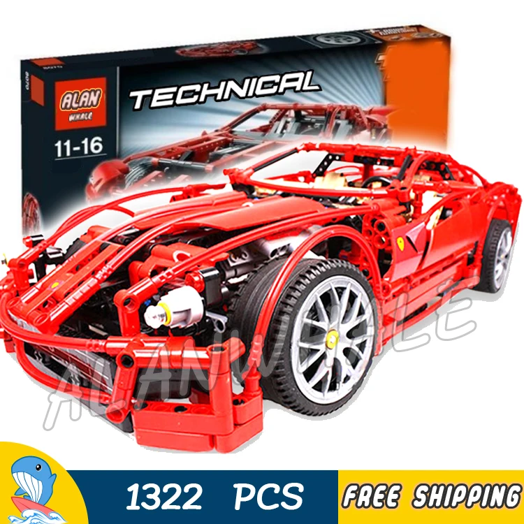

1322pcs Technic Formula Racing Car Racers 1:10 scale 599 GTB 3333 Model Building Blocks Educational DIY Toy Compatible With Lego