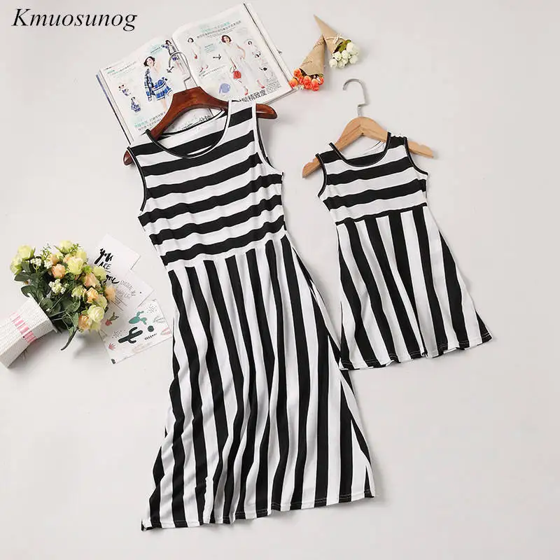 Платье для мамы и дочки г. жилет Полосатое мини-платье Vestidos mae e filha Одинаковая одежда для мамы и дочки C0328 - Цвет: C0328 Photo Color