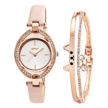 Lady Wristwatch Crystal Bracelet Watches Set Quartz Watch Luxury Women Watch Bangle Set For Valentine's Gift Lady Wristwatch Crystal Bracelet Watches Set Quartz Watch Luxury Women Watch Bangle Set For Valentine's Gift