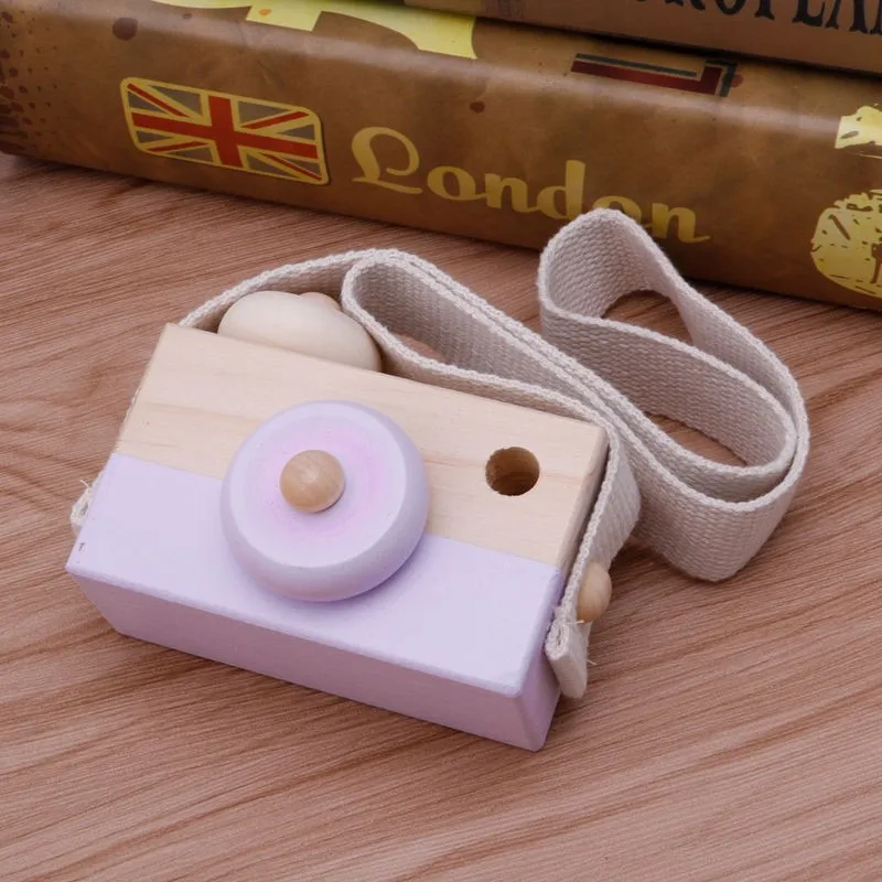 M89CNew деревянный Камера игрушка-подушка с 5 цветов для детей в Детская комната и для путешествий