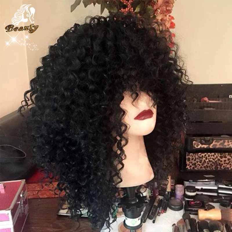 

7A Brazilian Deep Curly Wigs Human Hair Afro Curly Full Lace Front Wigs For Black Women Glueless Full Lace Wigs With Baby Hair