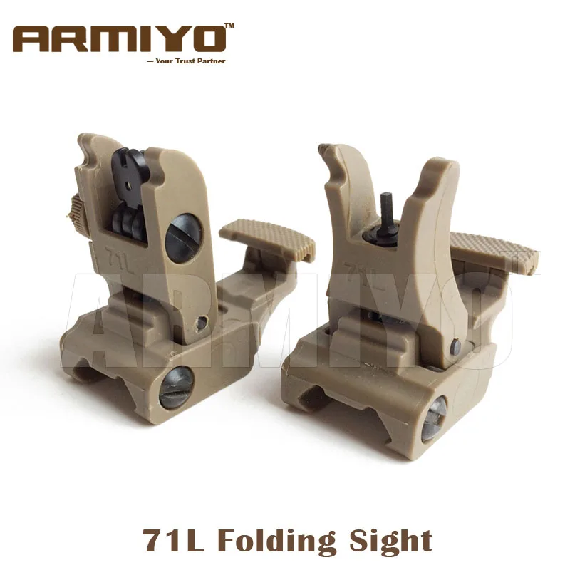 Armiyo 71L спереди и сзади флип-вверх винтовки складной взгляд Fit 20 мм Rail Охота стрельба пистолет Сфера аксессуары