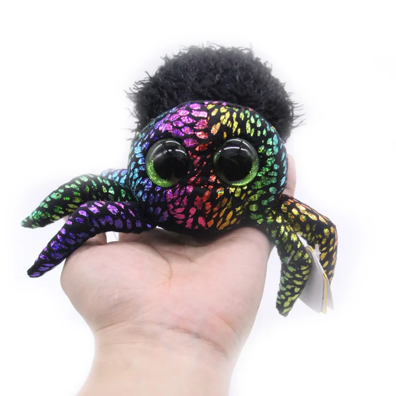 Ty Beanie Boos Big Eyes 6" 15cm Sparkling Spider Venom Animal Plush