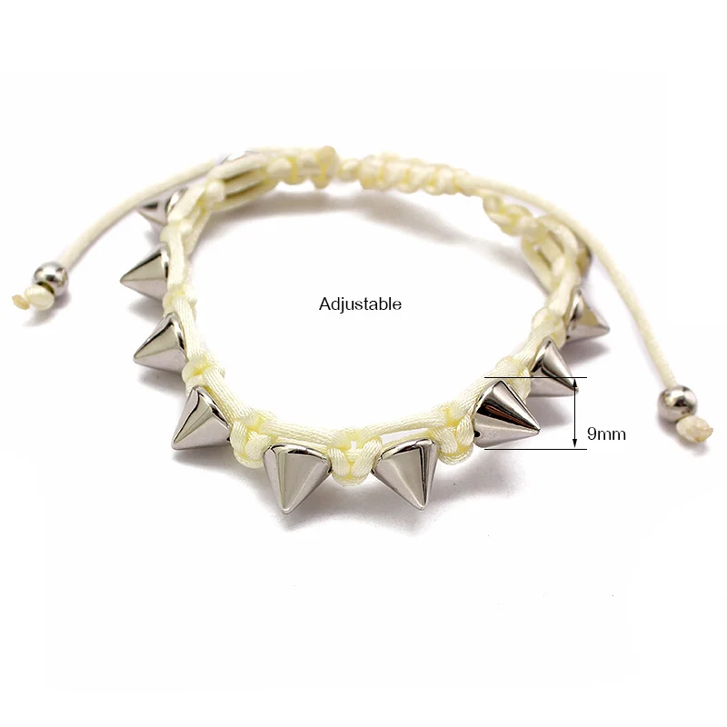 Женский плетеный браслет в готическом стиле|bracelets for|rivet braceletrope bracelet |
