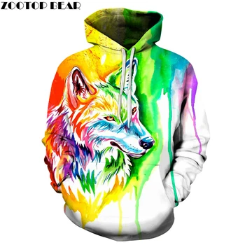 

Wolf Hoodies Men Women Sweatshirts 3D Animal Hoodies Unisex Tracksuits Fashion Pullover Brand Novelty Streetwear ZOOTOP BEAR