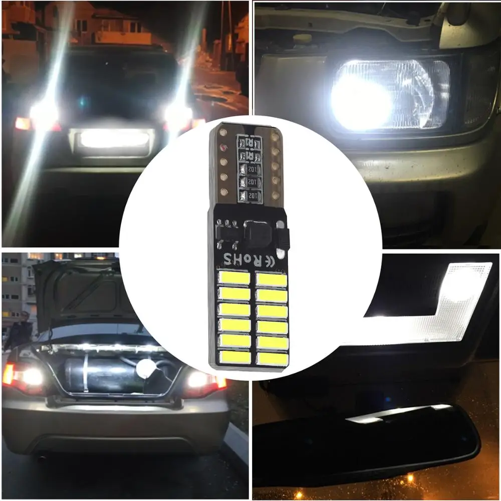 Автомобиль 1 шт. T10 светодиодный 4014 24 SMD 24smd парковочный светильник, дверной светильник для чтения, светильник s лампочка источника, задний светильник
