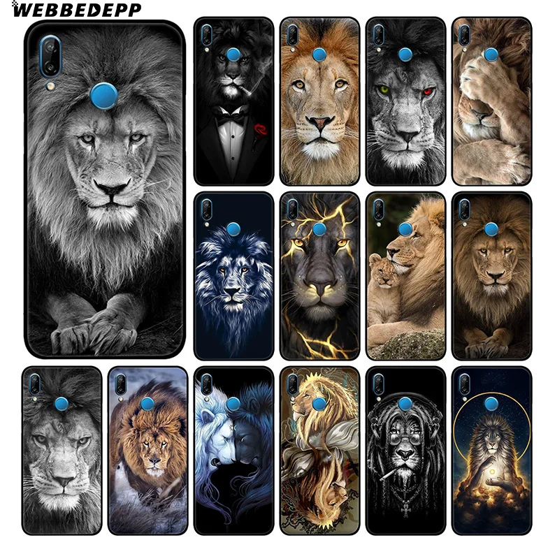 Мягкий чехол WEBBEDEPP Lion Alpha Male Cub для Huawei P30 P20 Pro P10 P9 Lite 2017 P Smart 2019 и Nova 3 3i Y9 |