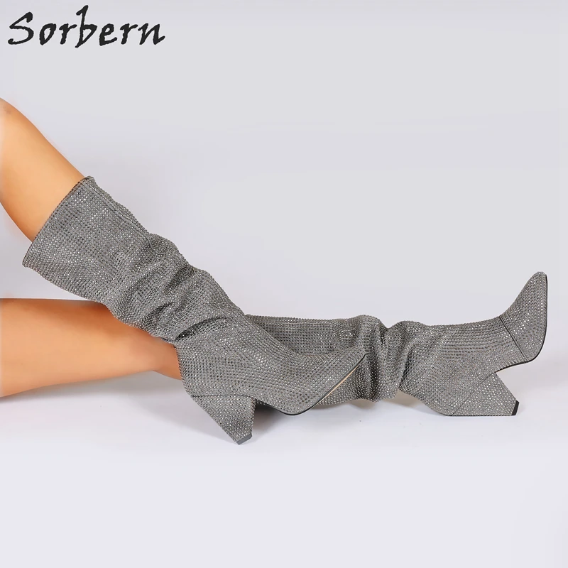 Sorbern/женские ботинки с заклепками; удобные женские ботинки без застежки на каблуке «рюмочка»; женские зимние ботинки; модель года; размер по индивидуальному заказу