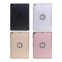 LED 7 Colors Tablet Keyboard Wireless Backlit Keyboard Aluminium Bluetooth Keyboard Smart Folio Case for iPad 9.7″ iPad air 1