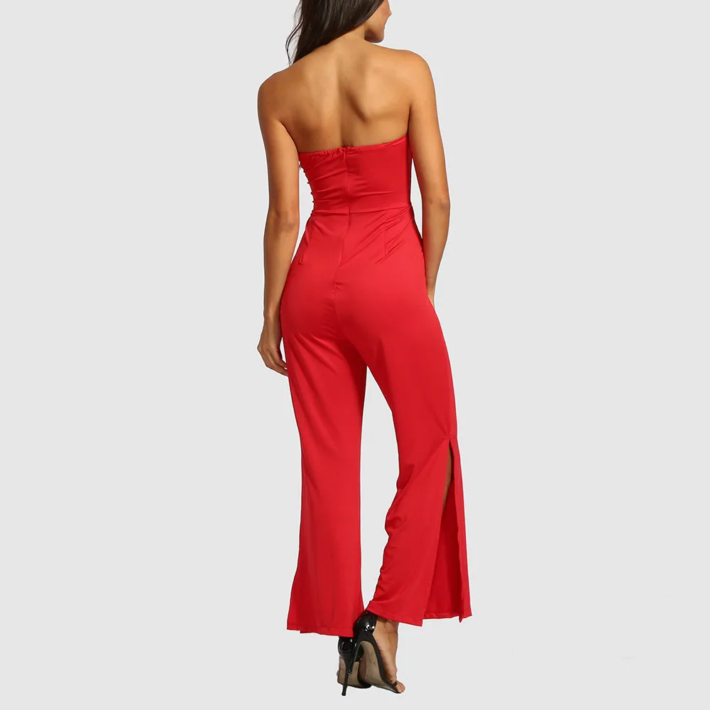  Jumpsuit Summer Women Long 2018 New Brand Off The Shoulder Clubwear Wide Leg Playsuit Party Elegant Jumpsuit  F#J04 (3)
