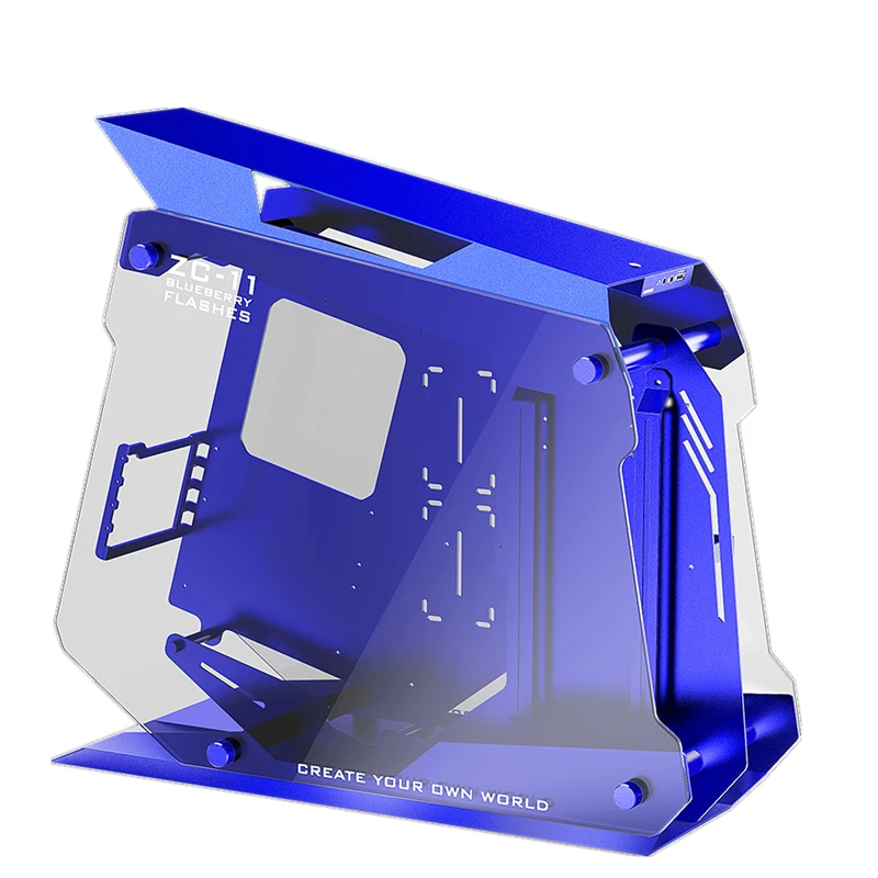 Zeaginal Blueberry flash Gaming ATX чехол из алюминия и закаленного стекла Модный для