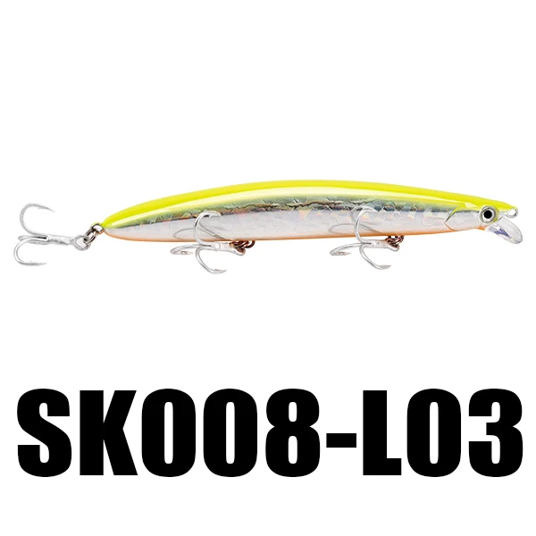 SeaKnight SK008 блесна рыболовная приманка 8 шт. 20 г 125 мм поплавок-приманка набор длинный Литой короткий язык шатающийся тонкий Карп рыболовные снасти - Цвет: L03