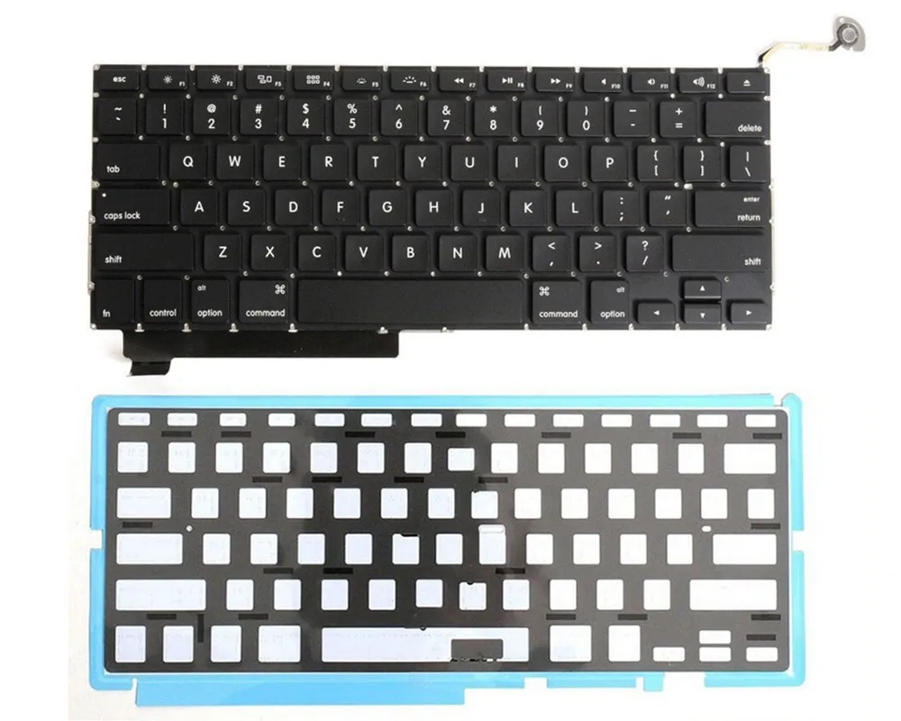 Подлинная A1286 US клавиатура для ноутбука Macbook Pro 1" 2009-2012 год с Подсветка Язык версия замена