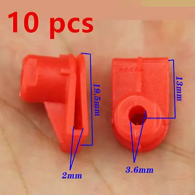 

10x Red for Opel Vauxhall Bumper to Wing Mounting Plastic Grommet Nut for Screws