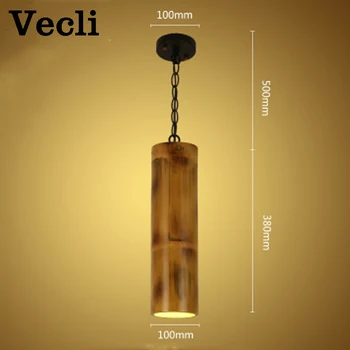 

Retro loft chandelier creative bamboo corridor aisle bar restaurant cafe light bedroom porch industrial lamparas pendant lamp
