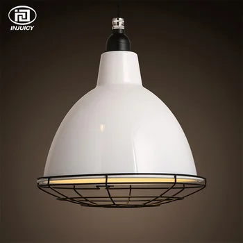 

LOFT Industrial Vintage Simple Metal Mesh Art Pendant Lights European Edison White Ceiling Lamp Restaurant Bar Bedroom Lighting