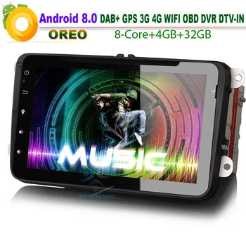 

8" Android 8.0 DAB+Sat Nav Car Stereo Autoradio USB GPS WiFi 3G RDS BT DVD CD Bluetooth Car Radio SD DVR DTV for VW Touran