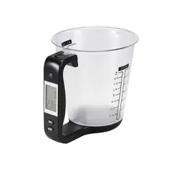 1 кг 600 мл, мерный стакан Кухня цифровые весы стакан весы электронные Масштаб Инструмент с температура дисплея LCD измерительные чашечки