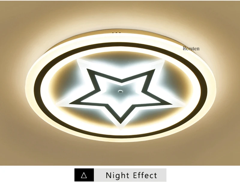 Modern Acrylic LED Ceiling Lights For Living Room Bedroom 50cm 60cm 80cm Simple Star Design Ceiling Lamp With Remote Control 220V (8)
