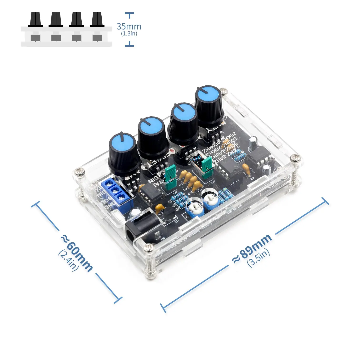 ICL8038 Высокоточный генератор сигналов DIY Kit синусоидальный треугольник квадратный пилообразный выход 5 Гц~ 400 кГц Регулируемая амплитуда частоты