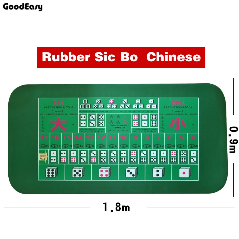 1,8*0,9 м зеленый резиновый техасский холдем покер стол коврик покер игровой коврик скатерть игра ткань Sic Bo с китайским/английским
