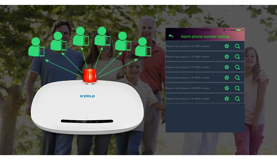 KERUI охранная домашняя GSM сигнализация IOS/Android приложение управление SMS Охранная сигнализация с беспроводной клавиатурой и датчиком детектор