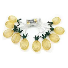 Светодиодный аккумулятор, Железный фонарь «ананас», рождественское праздничное украшение для свадьбы 1,5/3 метра 1738