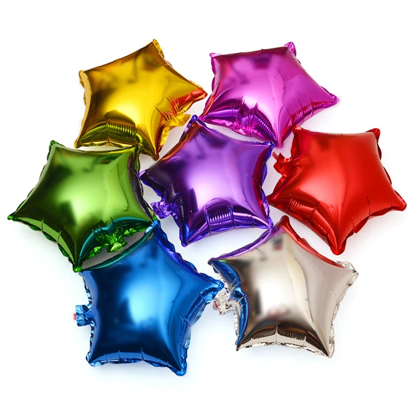 

18inch 3pcs Silver Gold Star Foil Balloon Pink Blue Heart Shaped Helium Air Ball Wedding Birthday Party Decoration Balloons