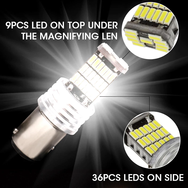 CARLitek 4 шт. BA15D Led 1157 p21/5 Вт luz led automovil автомобильный резервный стоп сигнал стояночный