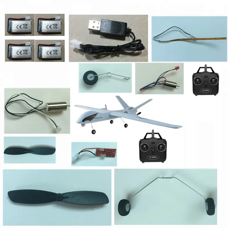 

Z51 RC Remote Control Plane Spare Parts 3.7V 450mAh Battery/propeller/motor/USB charger/remote control/LED Light and so on