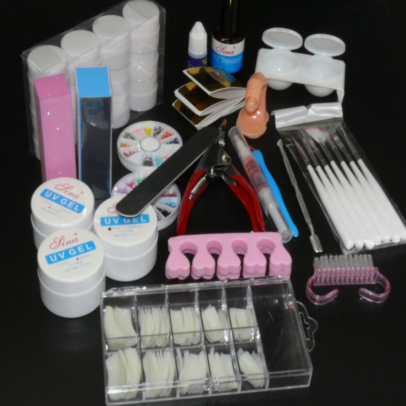 Acrylic Nail Kit Nail Pen Brush Gel Set Nail Extension Kit Powder Manu ...