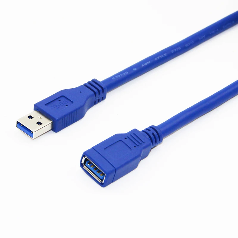 Bochara USB 3,0 кабель-удлинитель папа-мама M/F фольга+ Плетеный экранированный 30 см 60 см 100 см 1,5 м 1,8 м 3 м