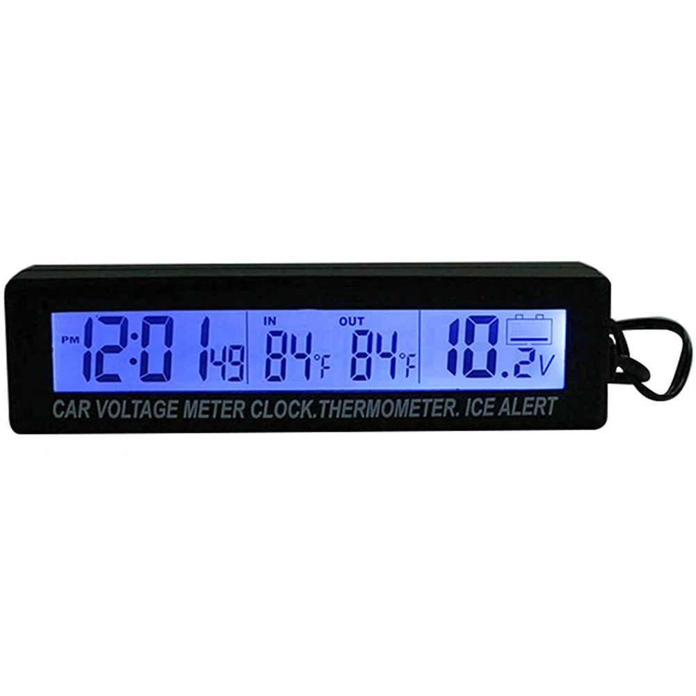 3 в 1 Мини Открытый ноктилюцис Крытый автомобиль аксессуары термометр светодиодный цифровые часы с дисплеем легкий светодиодный автоматический измеритель напряжения