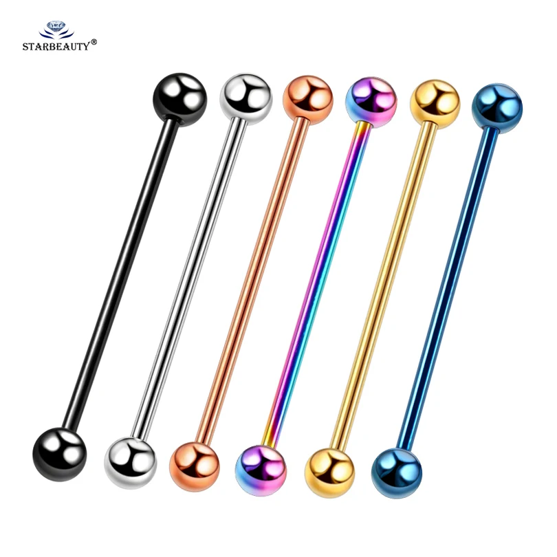 Industrial Piercing Two Bars Industrial Straight Bar Piercing 1pc 1