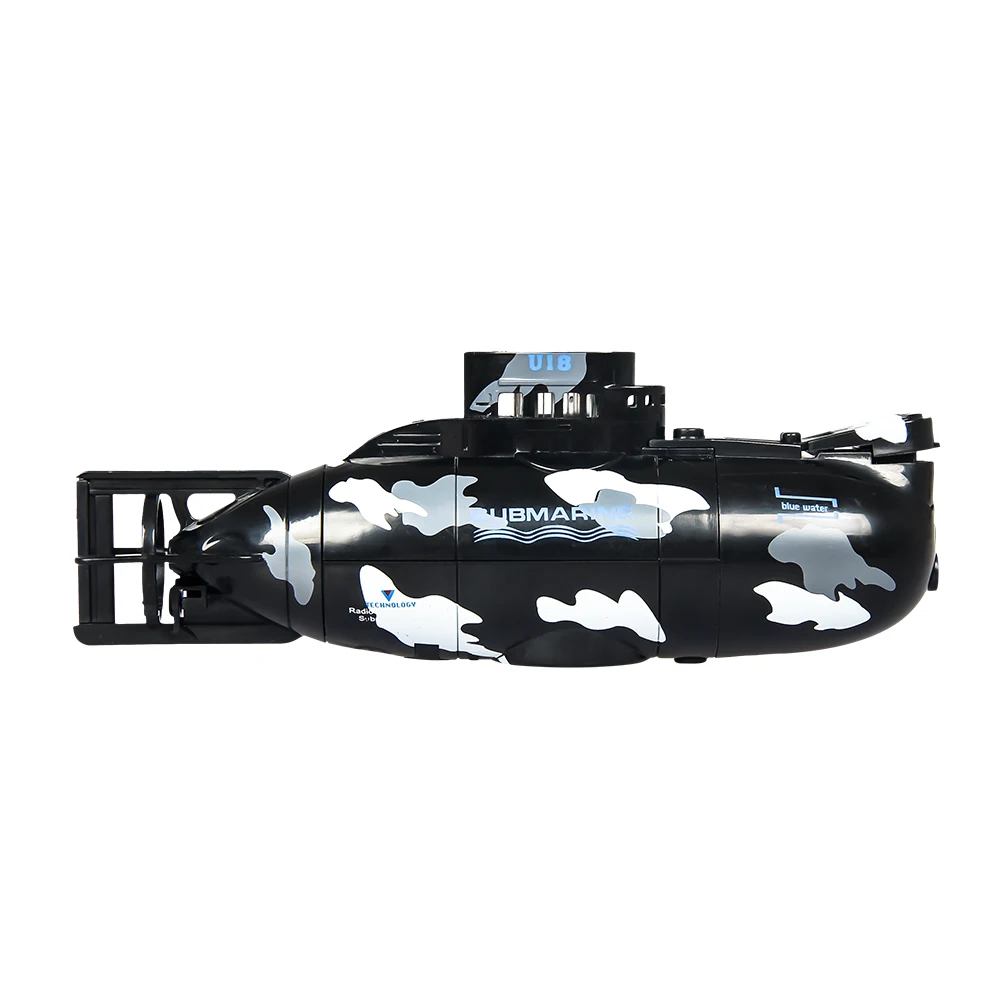 3311 м радиоуправляемая игрушечная лодка мини подводная лодка Детская летняя водонепроницаемая военная камуфляжная модель перезаряжаемые игрушки для моделирования - Цвет: Черный