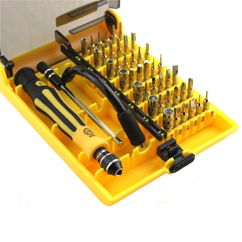 

Hot Selling  1 SET  45 in 1 Micro Precision Screwdriver Cell Phone Repair Tools Set Tweezer Kit  VER33 T50