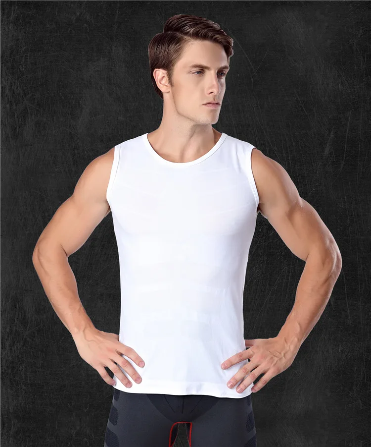 Мужская s Форма для гимнастики без рукавов спортивные мужские тонкие вещи для фитнеса компрессионная Мужская спортивная одежда жилет для похудения одежда для фитнеса тонкая