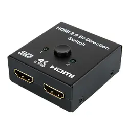 4 К UHD HDMI Разделение тер HDMI коммутатор 1X2 2X1 Разделение 1 в 2 усилитель 1080 P 4 К x 2 К HDMI переключатель 2 Порты Bi-directional