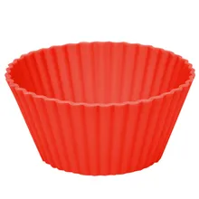 6 шт. круглая силиконовая для маффинов кексов форма для выпечки производящая лоток для яиц лоток Плесень Форма для выпечки вкладыш выпечки инструменты кухонные принадлежности M4