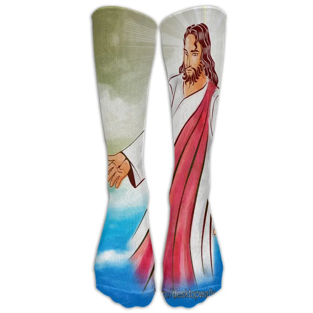 SAMCUSTOM модные Гольфы Женские Хлопковые гольфы для дам 3D печать Иисус христианство длинные чулки