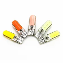 ANBLUB 12V T10 W5W силиконовый COB светодиодный 12 чипов автомобильный клиновидный боковой светильник 194 168 автоматический светодиодный светильник для чтения