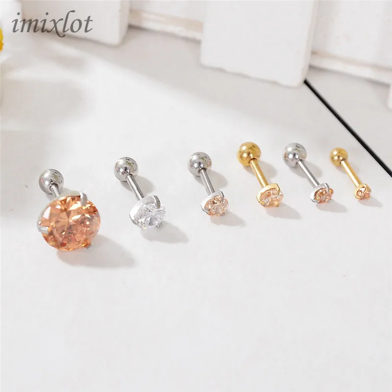 

1pc New Fashion Silver Gold color Crystal Cartilage Earring Helix ear Piercing Top Upper Body For Women & Men Jewelry