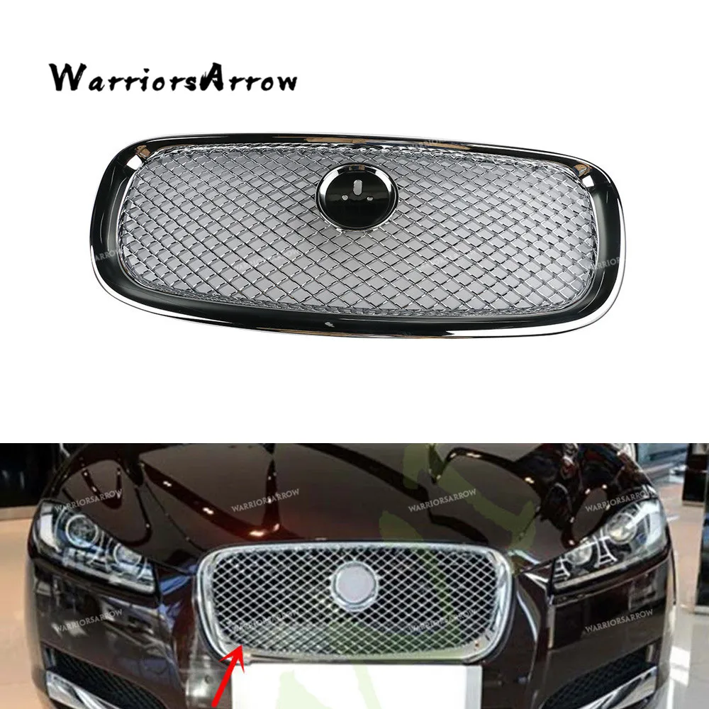 WarriorsArrow передний бампер Центр решетка гриль хром для Jaguar XF XFR V6 2012 2013 C2Z13199