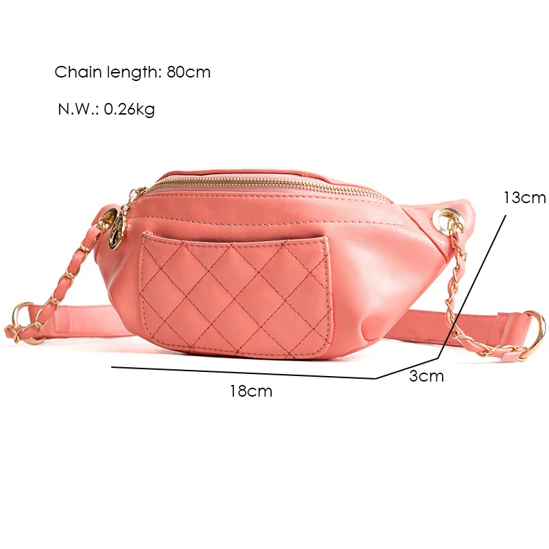 Janespri Fashion Waist Bag Women Fanny Waist Packs High Quality Quilted Belt Bag PU Leather Ladies Handbag Crossbody Chest Bag (16)