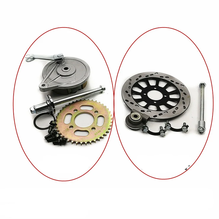 

CG125 YBR125 Grass Tracker GN125 GN250 17/18 Inch Front Rear 72 Spokes Black Motorcycle Wheel Rims Brake Shoes Sprockets