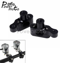 " 25 мм мотоцикл ЧЕРНЫЙ ЧПУ алюминий Руль управления для мотоциклов СТОЯК ЗАЖИМ Бар Расширение Комплект Универсальный Harley Sportster