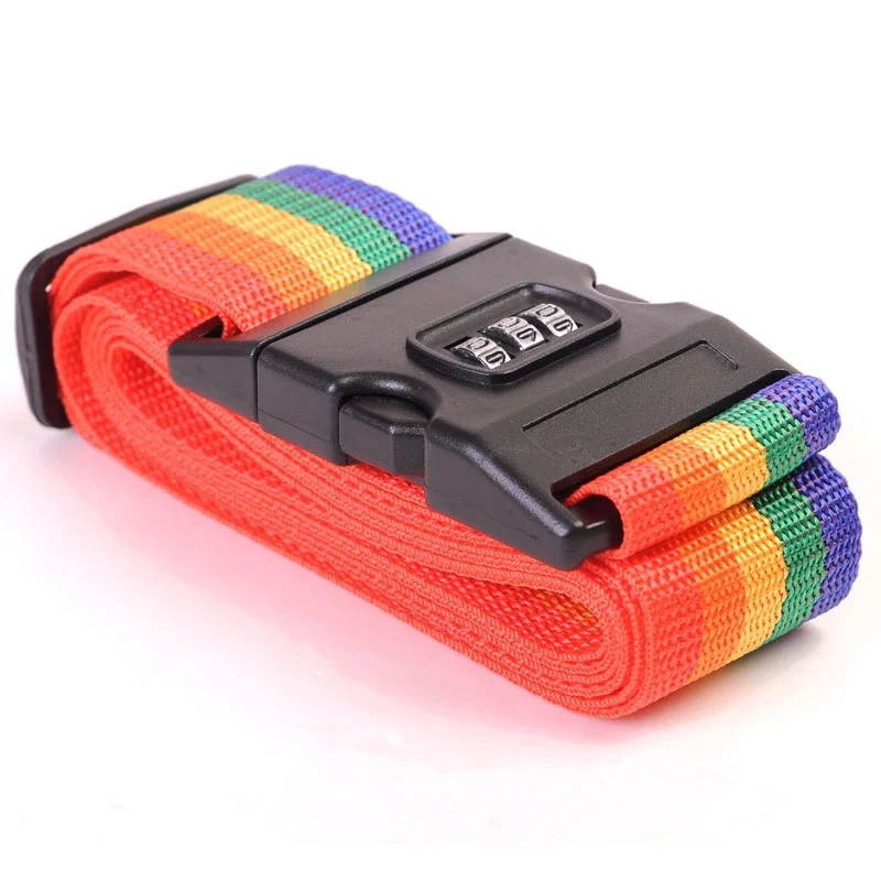Luggage strap Trolley case password lock luggage rope 2 meters long suitcase with box tied safety rope travel luggage belt
