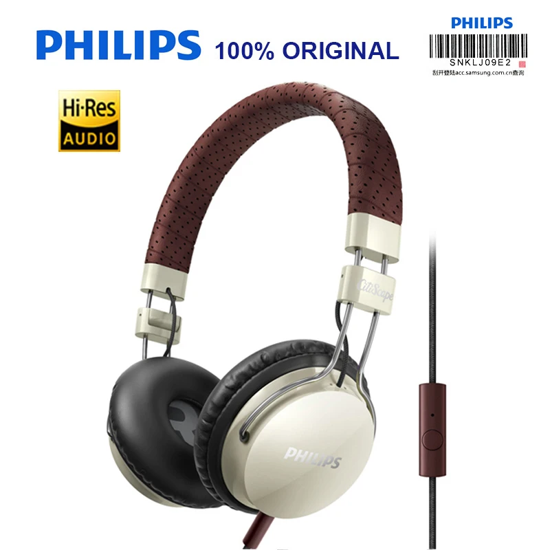 Оригинальные Наушники Philips SHL5505 3 5 мм L образный штекер проводное управление